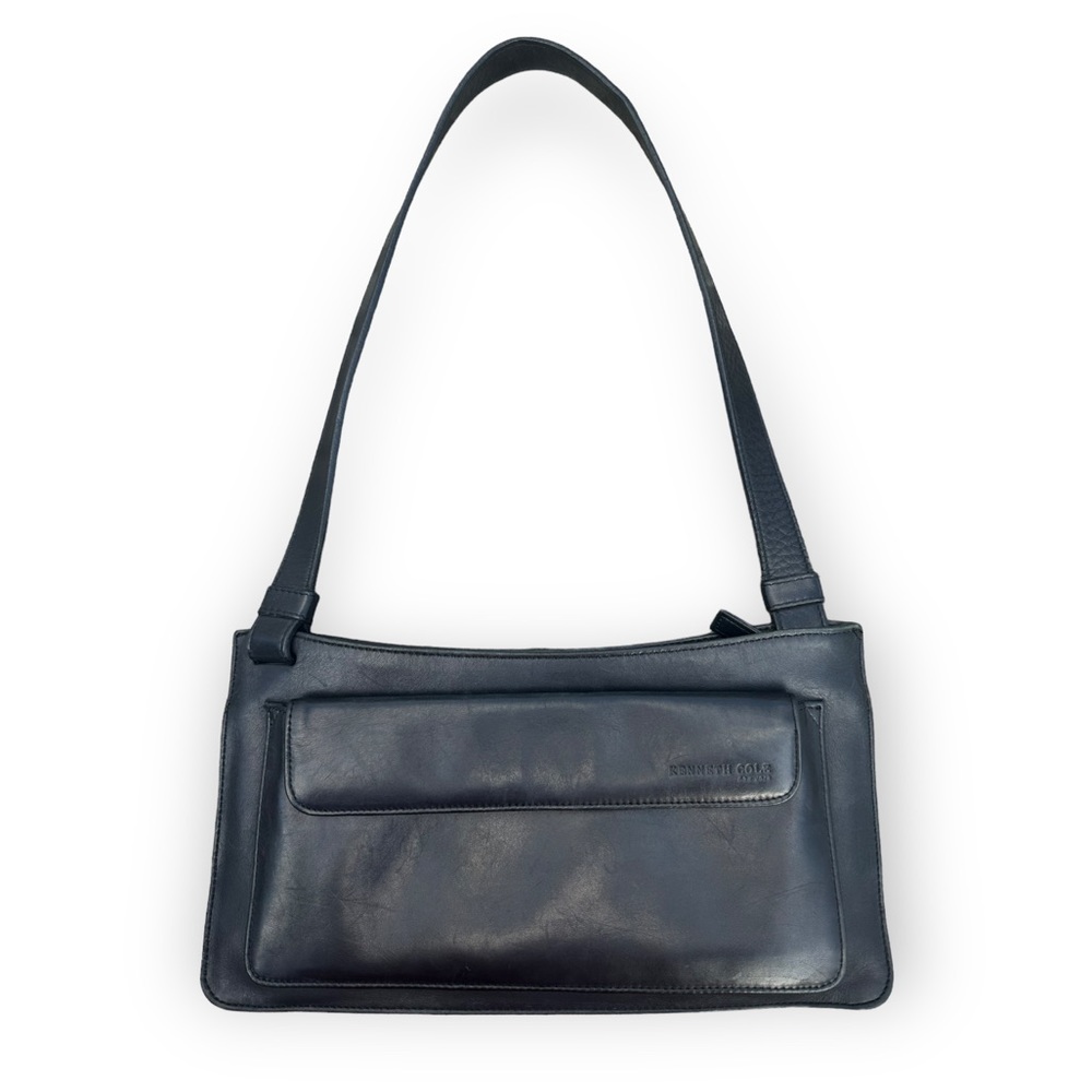Kenneth Cole NY black leather bag
